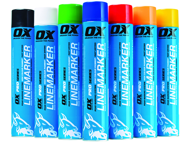 OX Trade Permanent Line Marker Spray Paint 750ml - Blue